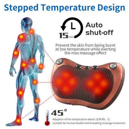 Shiatsu Back and Neck Massager Pillow with Heat.